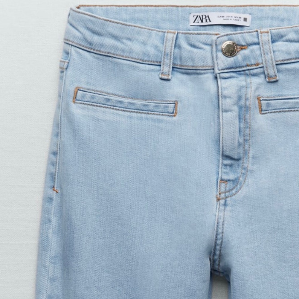 Zara High Rise Mini Flare Jeans - Picture 4 of 4